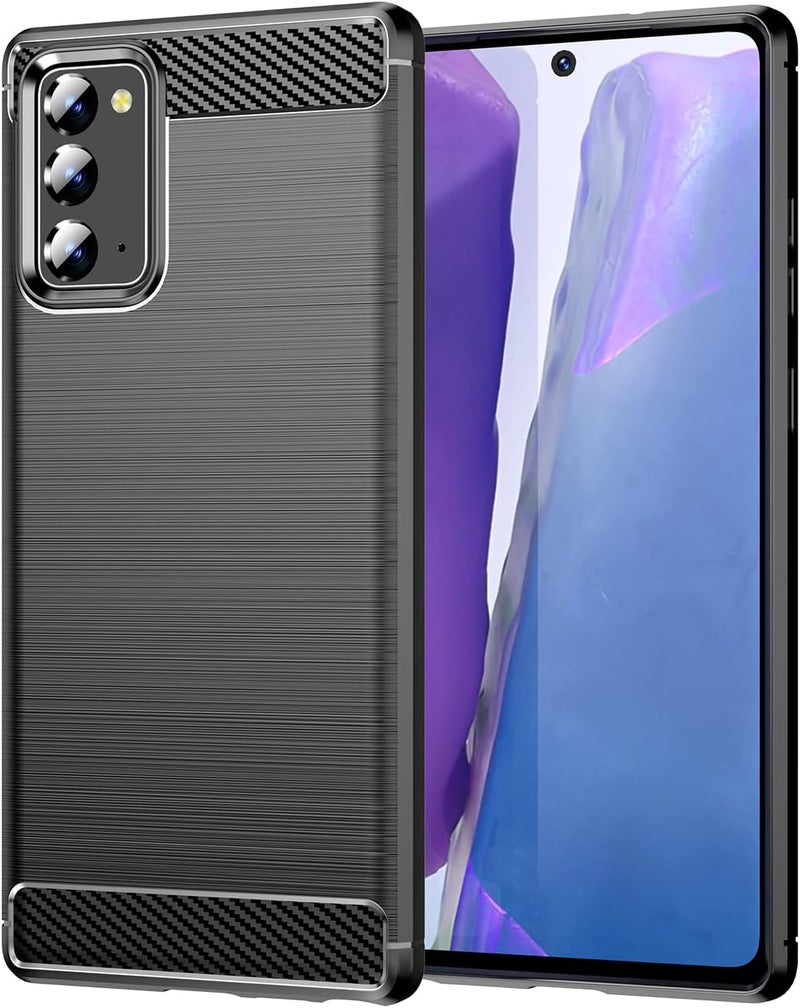 Aikcks for Samsung Galaxy Note 20 Phone case, Shockproof, Scratch Resistant Carbon Fiber Jacket, Soft TPU, for Galaxy Note 20 case (Black,) - Image 1
